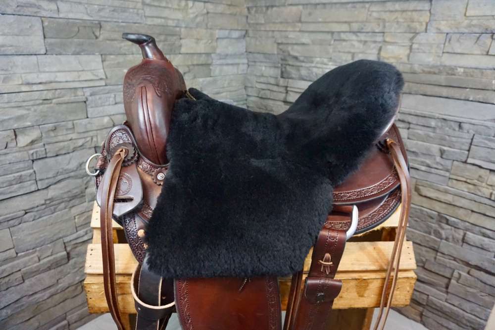 Sheepskin Western Saddle Pad Seat Saver Deluxe Merino Fleece Horse 9E  USA  1911 